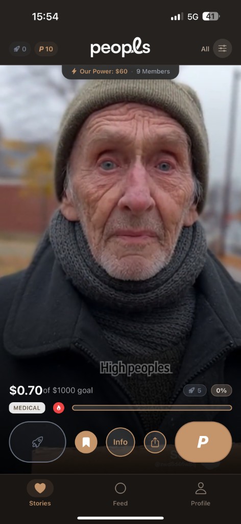 Peopls — Stories feed with campaigns